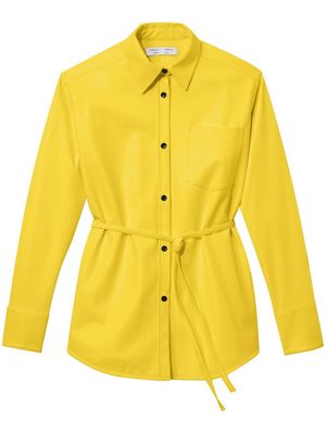 Proenza Schouler White Label faux-leather shirt jacket - Yellow