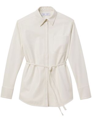 Proenza Schouler White Label faux-leather shirt jacket