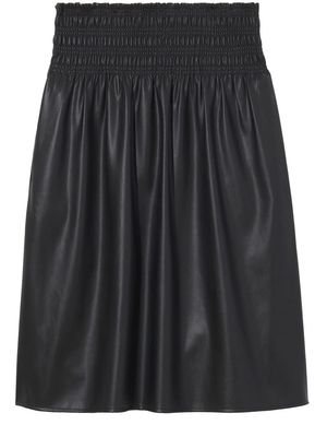 Proenza Schouler White Label faux-leather smocked skirt - Black