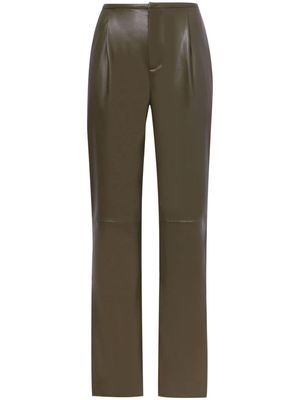 Proenza Schouler White Label faux-leather straight-leg trousers - Brown