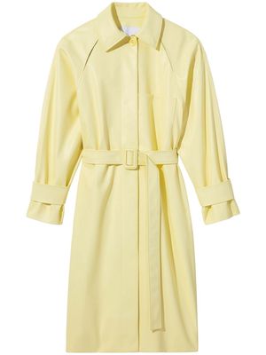 Proenza Schouler White Label faux-leather trench coat - Yellow