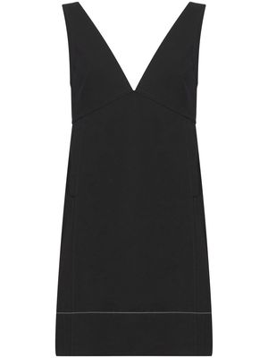 Proenza Schouler White Label flared V-neck minidress - Black
