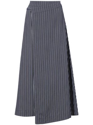 Proenza Schouler White Label Georgie striped maxi skirt - Black