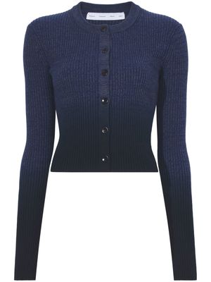 Proenza Schouler White Label gradient-effect ribbed cardigan - Blue