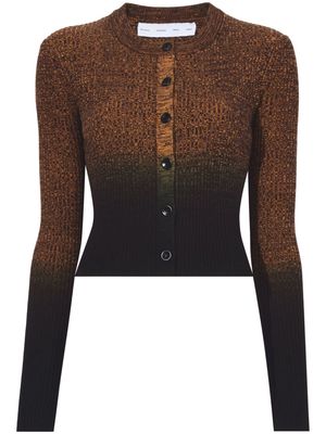 Proenza Schouler White Label Gradient Marl ribbed-knit cardigan - Brown