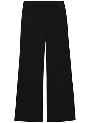 Proenza Schouler White Label high-waisted cropped trousers - Black