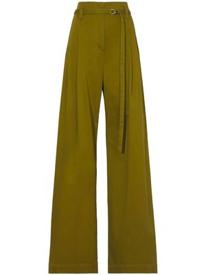 Proenza Schouler White Label high-waisted wide-leg trousers - Green