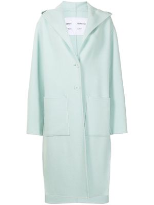 Proenza Schouler White Label hooded single-breasted coat - Green