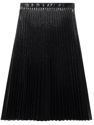 Proenza Schouler White Label lacquered pleated midi skirt - Black