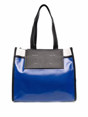 Proenza Schouler White Label large Morris coated tote bag - Blue