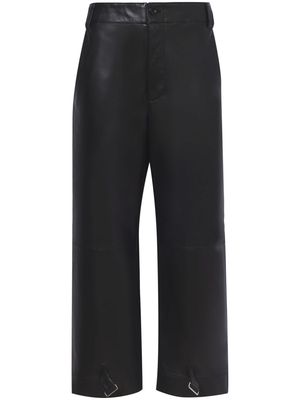 Proenza Schouler White Label leather cropped straight-leg trousers - Black