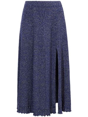 Proenza Schouler White Label Lidia lurex-detail knitted skirt - Blue