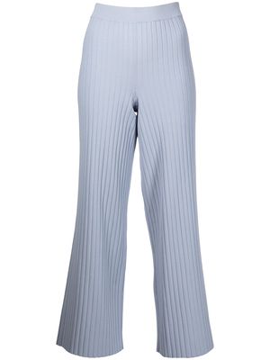 Proenza Schouler White Label lightweight rib knit trousers - Blue