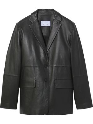 Proenza Schouler White Label long leather blazer - Black