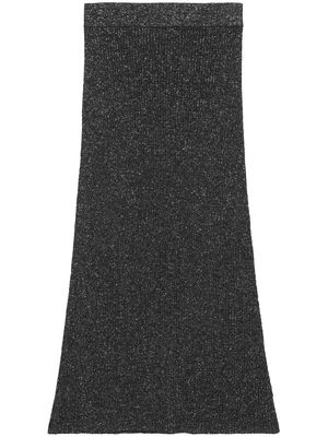 Proenza Schouler White Label lurex rib knit skirt - Grey