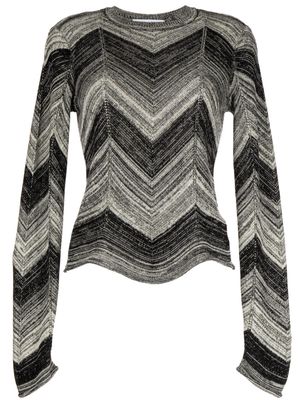 Proenza Schouler White Label Marled Stripe Knit Sweater - Grey