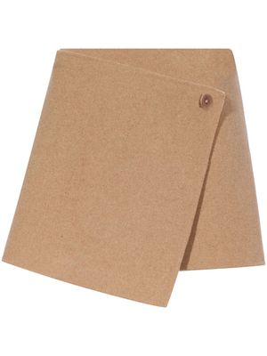 Proenza Schouler White Label Melton wrap reversible skirt - Brown
