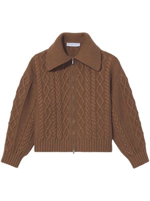 Proenza Schouler White Label merino wool cable-knit cardigan - Brown