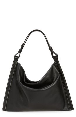 Proenza Schouler White Label Minetta Leather Shoulder Bag in Black