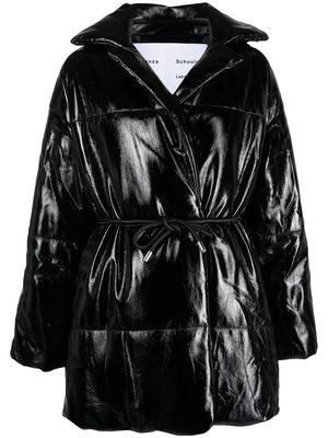 Proenza Schouler White Label oversized belted coat - Black