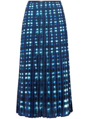 Proenza Schouler White Label Piper tie-dye pleated midi skirt - Blue