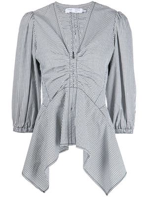 Proenza Schouler White Label plaid-patterned asymmetric blouse