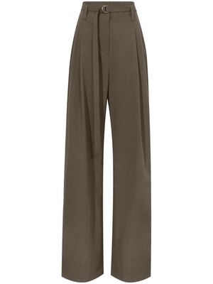 Proenza Schouler White Label pleated wide-leg trousers - Brown