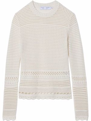 Proenza Schouler White Label pointelle-knit long-sleeved top - Neutrals