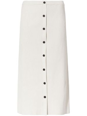 Proenza Schouler White Label ribbed-knit button-front skirt - Neutrals