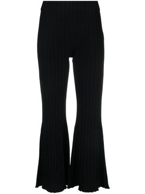 Proenza Schouler White Label ribbed-knit cropped trousers - Black