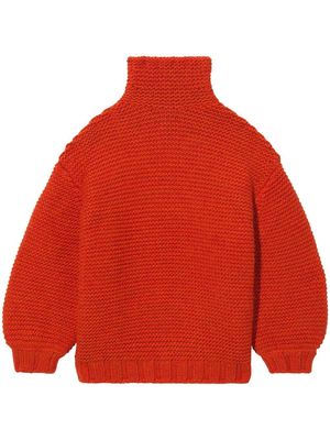 Proenza Schouler White Label roll-neck chunky knit jumper - Red