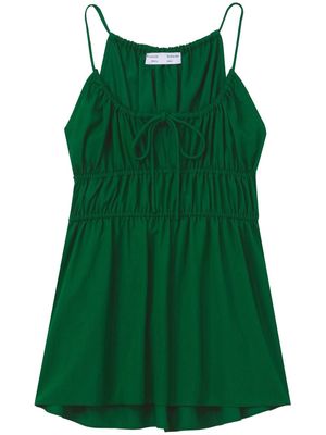 Proenza Schouler White Label ruched-detail front-tie top - Green