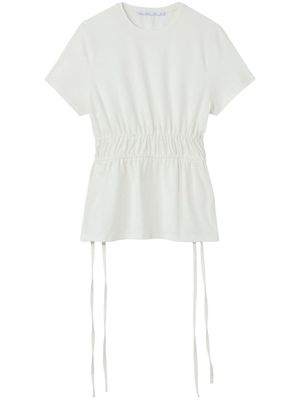 Proenza Schouler White Label ruched-detail lace-up T-shirt