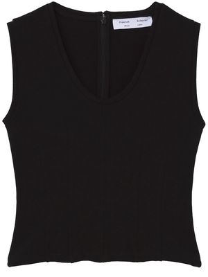 Proenza Schouler White Label sleeveless cotton tank top - Black
