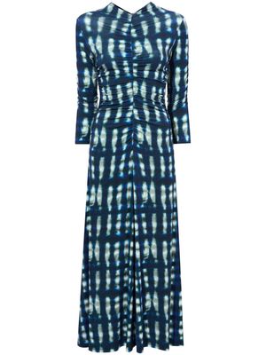 Proenza Schouler White Label Slinky graphic-print midi dress - Blue