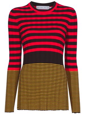 Proenza Schouler White Label Slinky striped long-sleeve jumper - Red