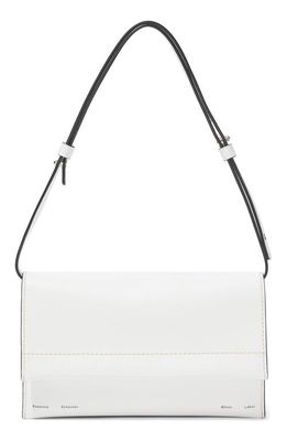 Proenza Schouler White Label Small Accordian Flap Leather Shoulder Bag in Optic White