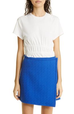 Proenza Schouler White Label Smocked Side Tie Top in Off White