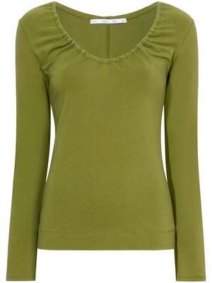Proenza Schouler White Label Sophia cut-out ruched top - Green