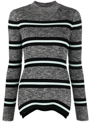 Proenza Schouler White Label stripe-print jumper - Grey