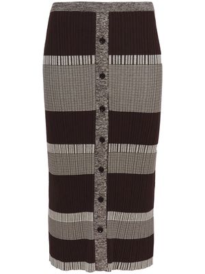 Proenza Schouler White Label striped midi skirt - Brown