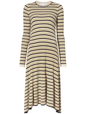 Proenza Schouler White Label striped ribbed-knit dress - Neutrals