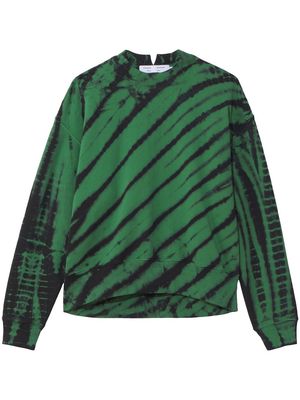 Proenza Schouler White Label Tie Dye Sweatshirt - KELLY GREEN/BLACK