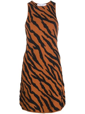 Proenza Schouler White Label tiger-print knit mini dress - Brown