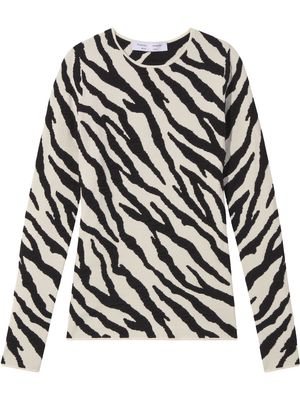 Proenza Schouler White Label two-tone animal-print knitted top - Black