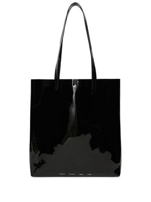 Proenza Schouler White Label Walker patent tote bag - Black