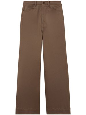 Proenza Schouler White Label wide-leg cropped trousers - Brown