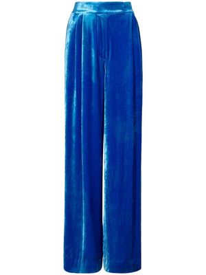 Proenza Schouler wide-leg velvet trousers - Blue