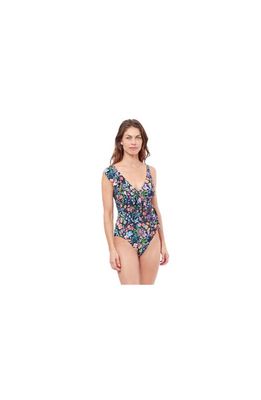 Profile by Gottex Flora Ruffle Surplice One Piece Swimsuit in Multi