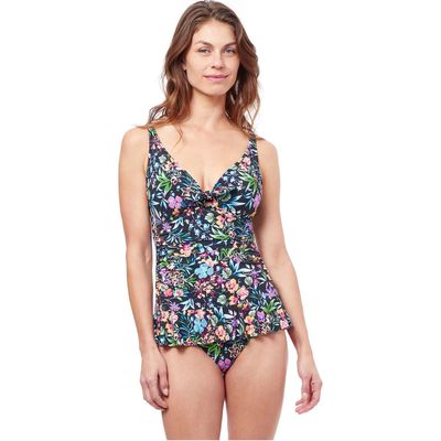 Profile by Gottex Flora V-neck Swimdress in Multi